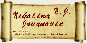 Nikolina Jovanović vizit kartica